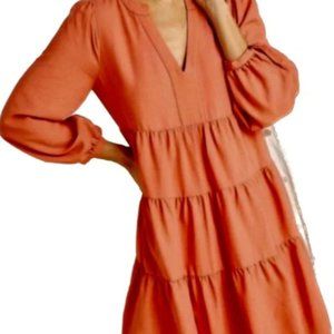 Maeve by Anthropologie Amber Tiered Ruffle Tunic Dress